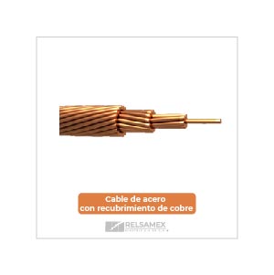 Cable de acero con recubrimiento de cobre